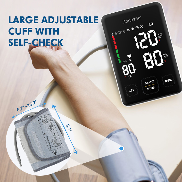 CE ISO Approved OEM Portable Automatic Electronic BP Machine Voice Broadcasting Digital Upper Arm Blood Pressure Monitor
