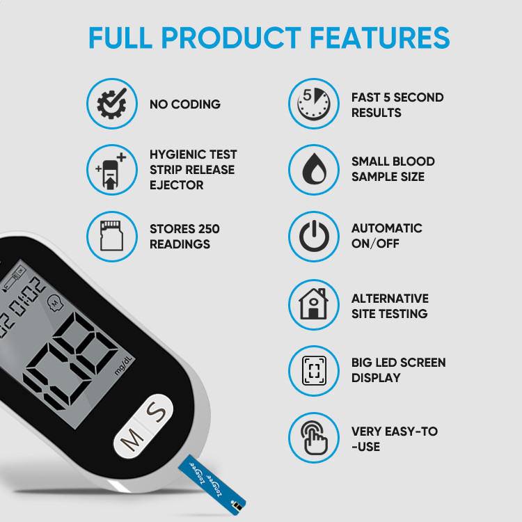 Health Care Supplies Self Diagnosis Tools Diabetis Device Glucometro High Quality And Cheap Price Blood Glucometer